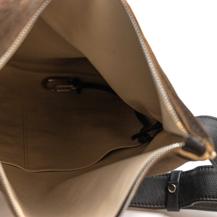 Überschlagtasche M  <br>Hirschleder