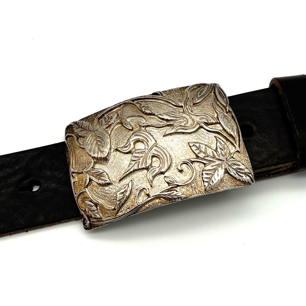 Blätter Buckle 40mm Gold mit mattem Finish