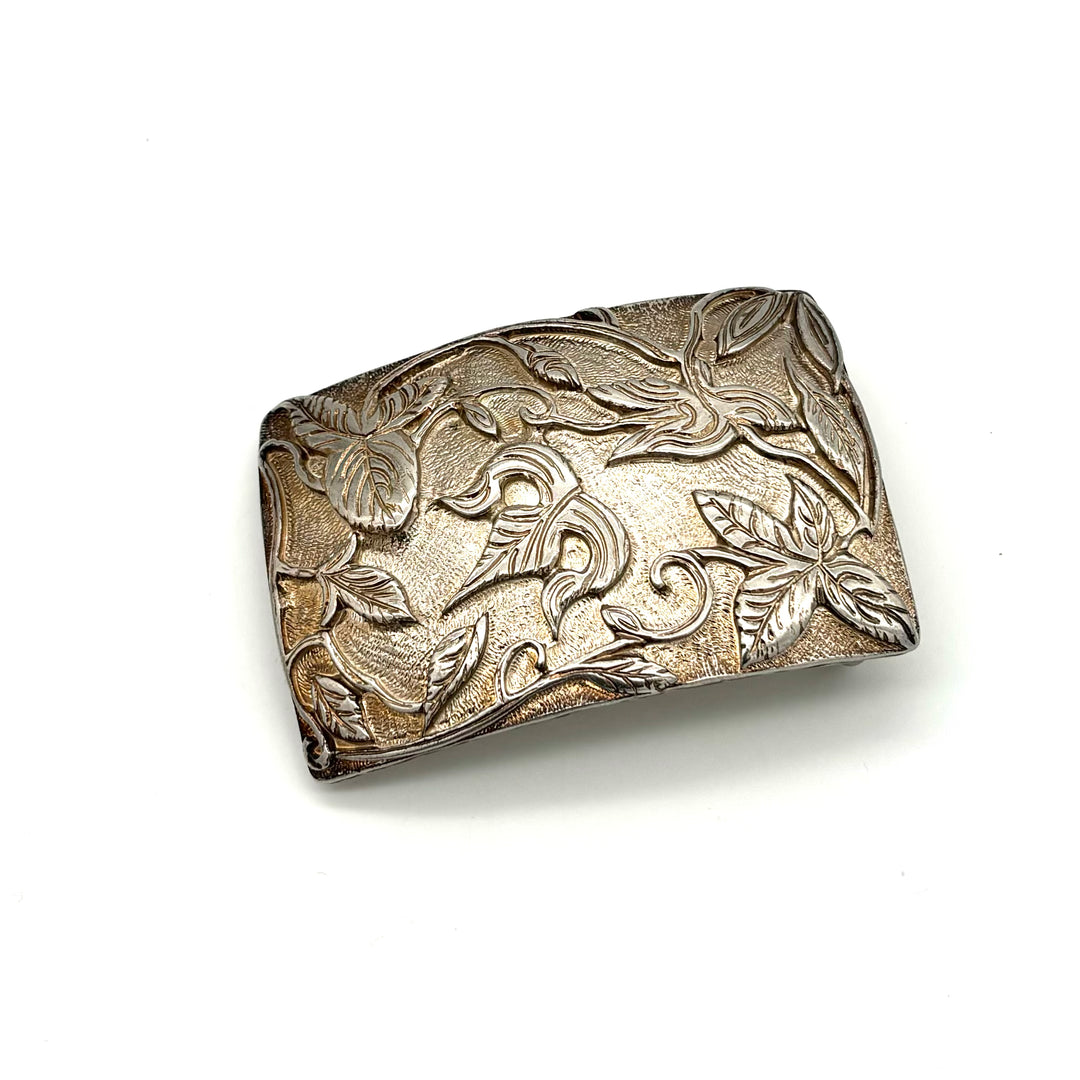 Blätter Gürtelschließe 40mm in Gold