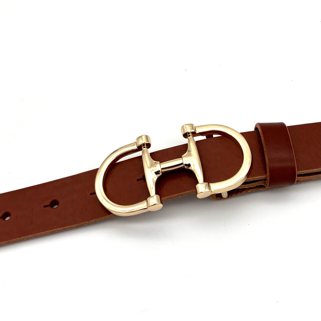 Detailansicht der Buckle 30 mm in Gold mit glänzender Oberfläche aus Zinkdruckguss
