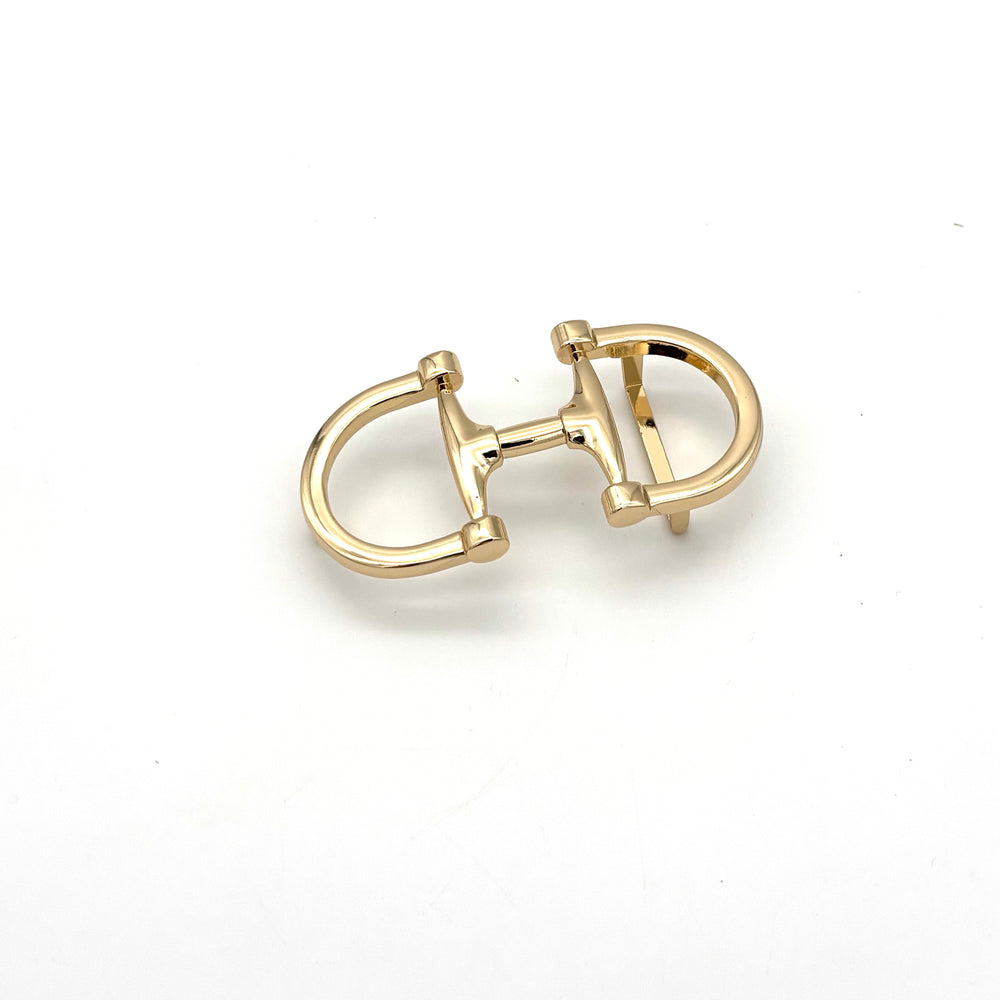 Buckle 30 mm Gold glänzend als Motiv-Gürtelschließe für 30-mm-Druckknopfgürtel