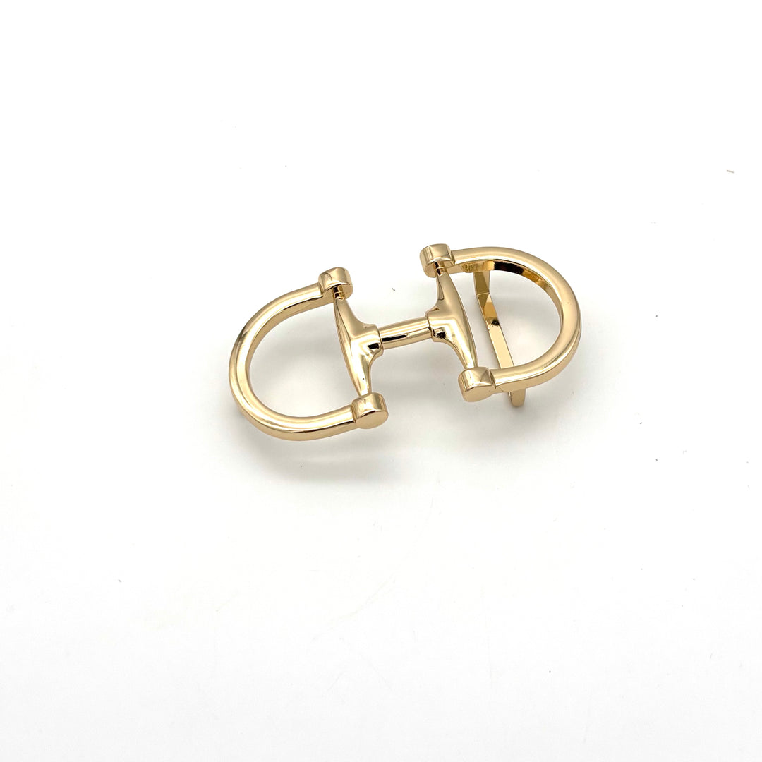 Buckle 30 mm Gold glänzend als Motiv-Gürtelschließe für 30-mm-Druckknopfgürtel