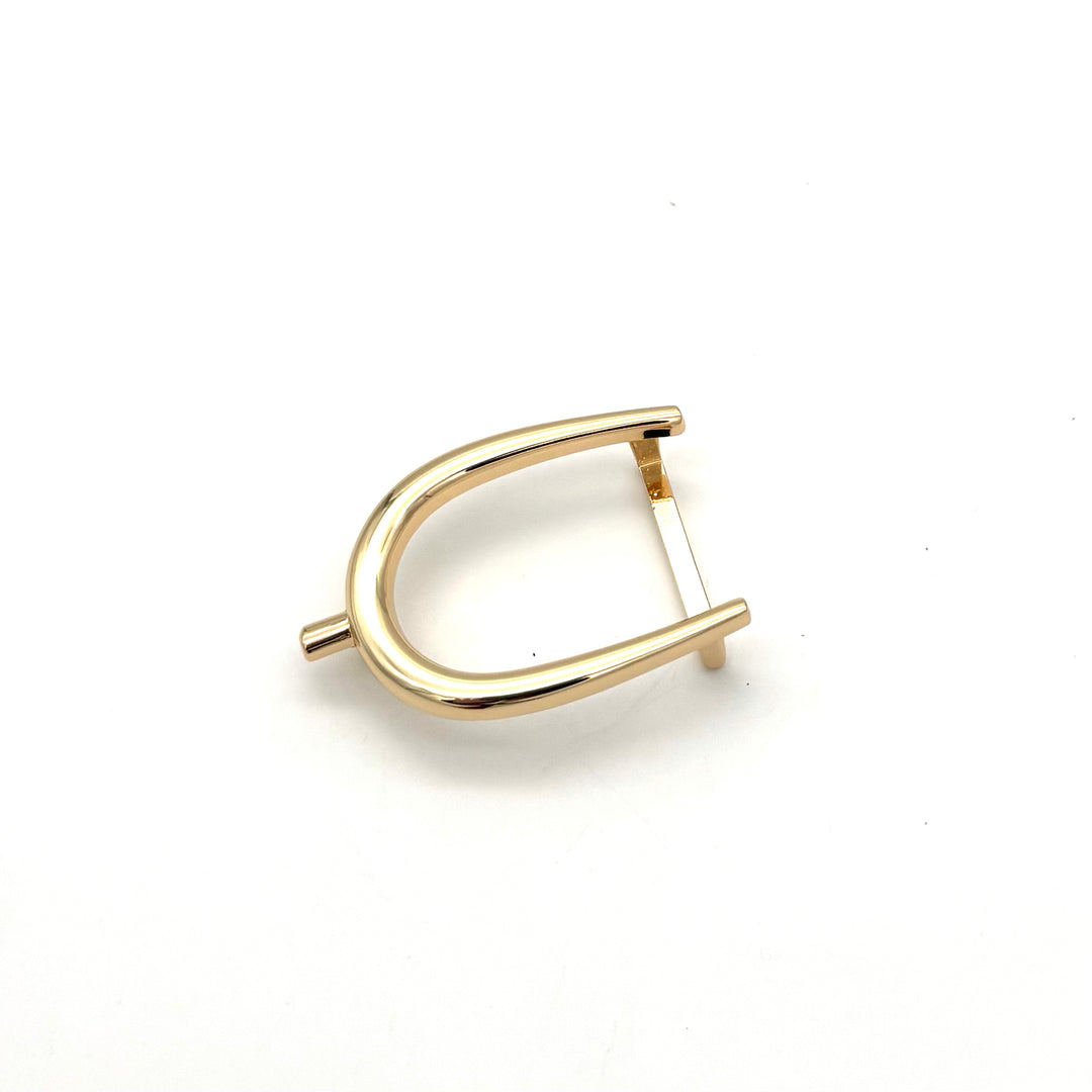 Buckle 30 mm Gold glänzend als Motiv-Gürtelschließe für 30-mm-Druckknopfgürtel