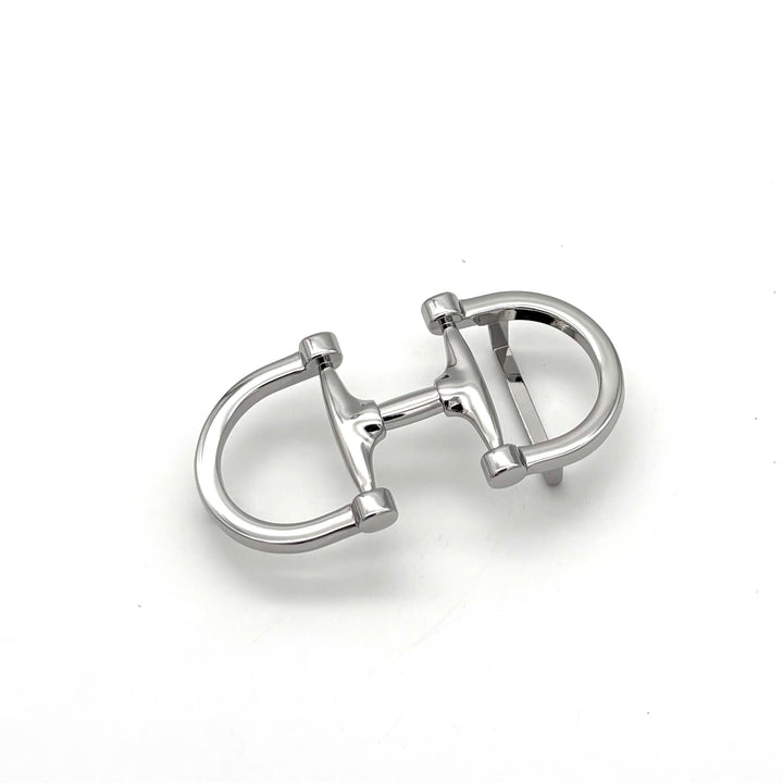 Buckle 30 mm Silber glänzend als Motiv-Gürtelschließe für 30-mm-Druckknopfgürtel