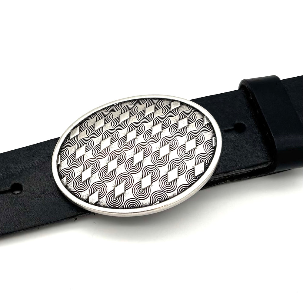 Detailansicht Buckle 40 mm Altsilber matt aus Zinkdruckguss mit matter Oberfläche