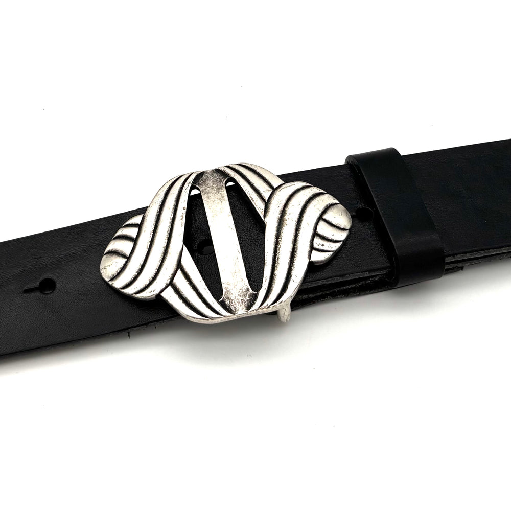 Detailansicht Buckle 40 mm Altsilber matt aus Zinkdruckguss mit matter Oberfläche