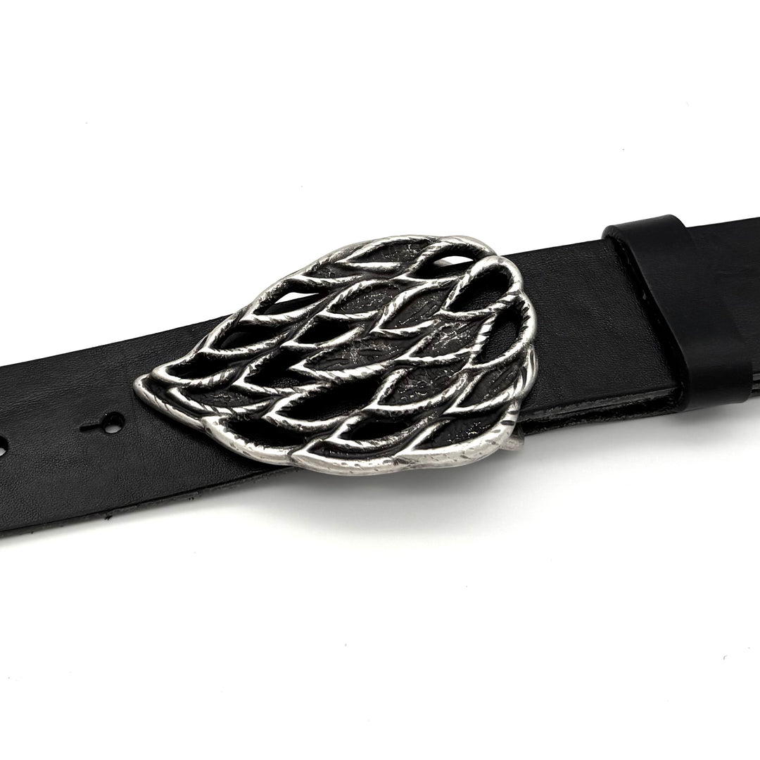 Motiv Buckle 40mm aus Zinkdruckguss in Altsilber