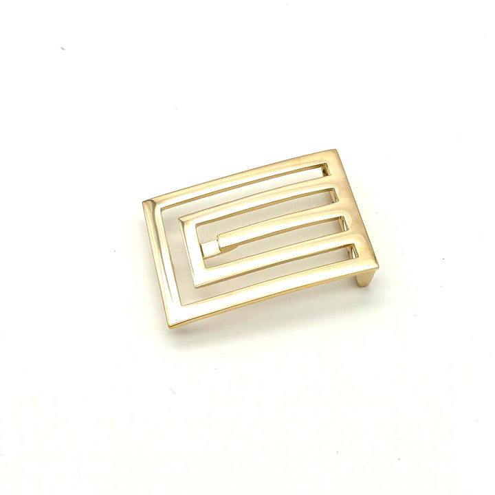 Buckle 40 mm Gold glänzend als Motiv-Gürtelschließe für 40-mm-Druckknopfgürtel