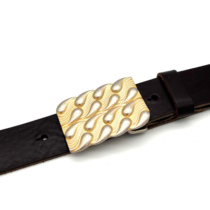 Detailansicht Buckle 40 mm Gold matt aus Zinkdruckguss mit matter Oberfläche