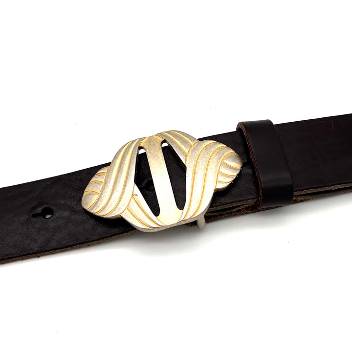 Detailansicht Buckle 40 mm Gold matt aus Zinkdruckguss mit matter Oberfläche