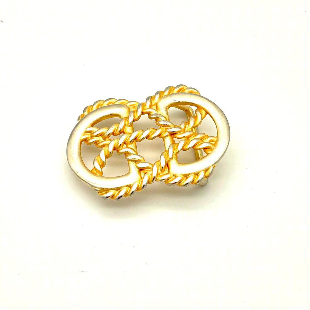 Buckle 40 mm Gold matt als Motiv-Gürtelschließe für 40-mm-Druckknopfgürtel