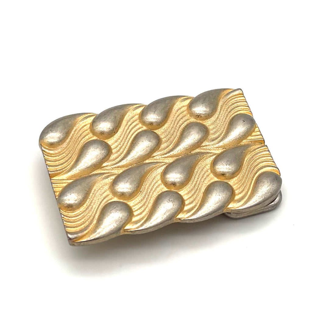 Buckle 40 mm Gold matt für 40 mm Druckknopfgürtel Vorderansicht