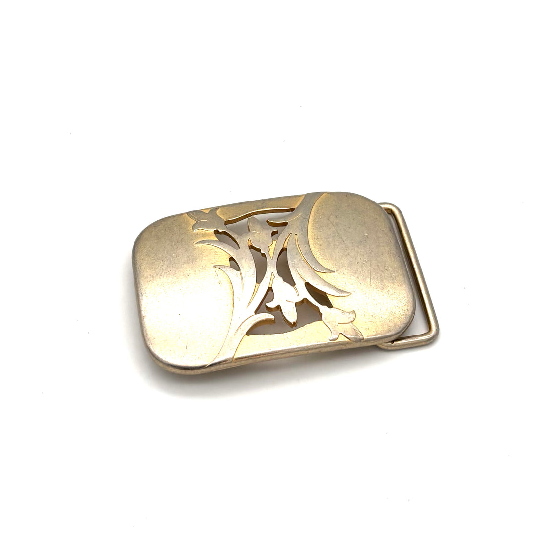 Buckle 40 mm Gold matt für 40 mm Druckknopfgürtel Vorderansicht