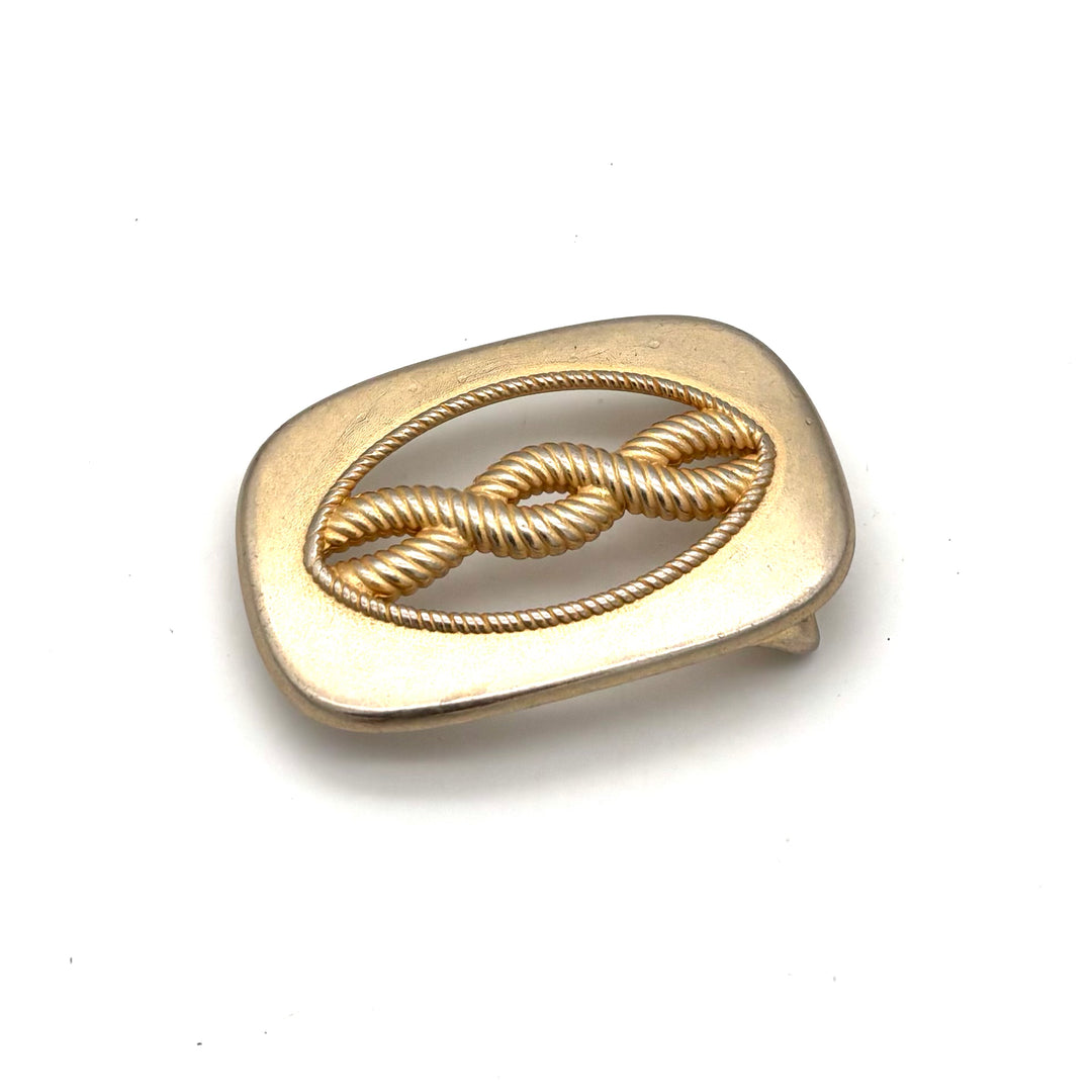 Buckle 40 mm Gold matt für 40 mm Druckknopfgürtel Vorderansicht