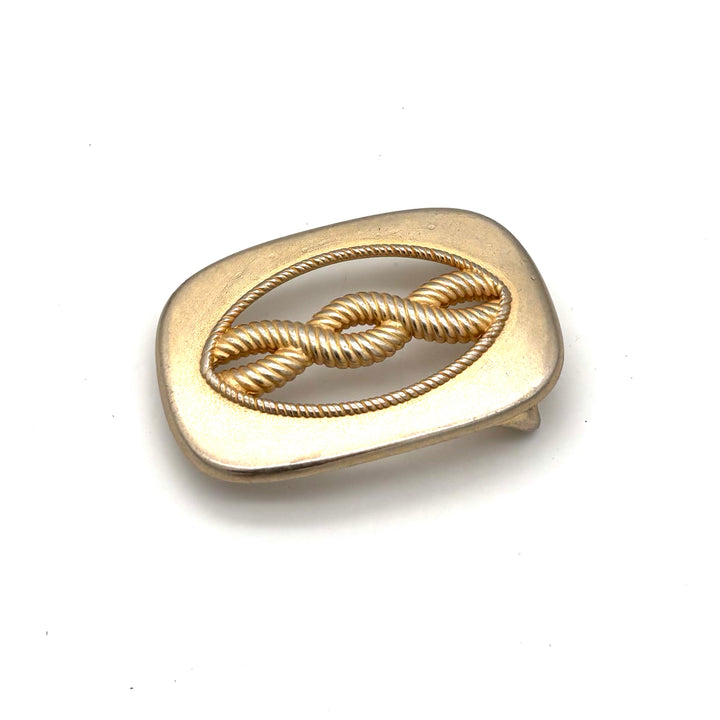 Buckle 40 mm Gold matt für 40 mm Druckknopfgürtel Vorderansicht