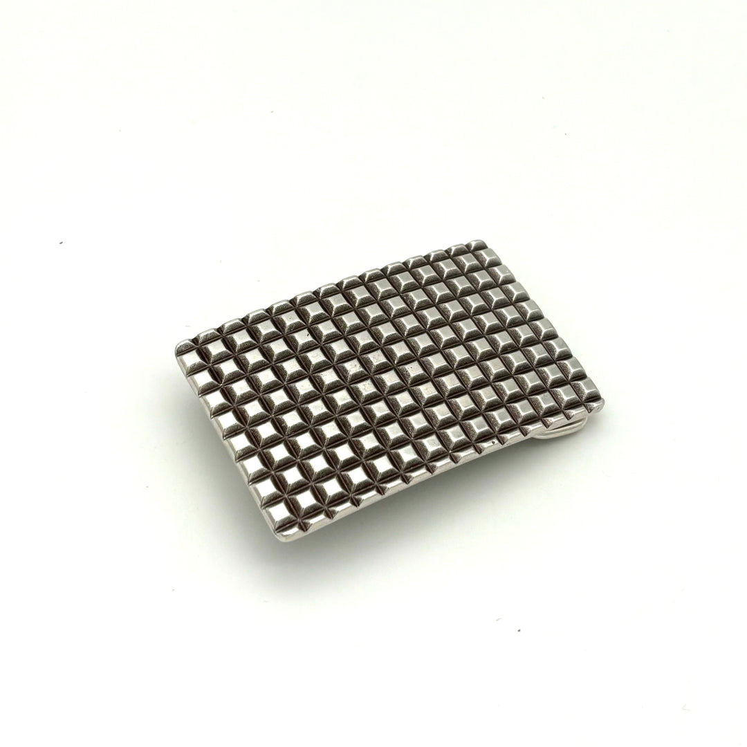 Buckle 40mm mit Raute-Motiv in Silber und versilbert