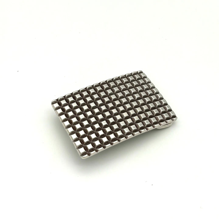 Buckle 40mm mit Raute-Motiv in Silber und versilbert