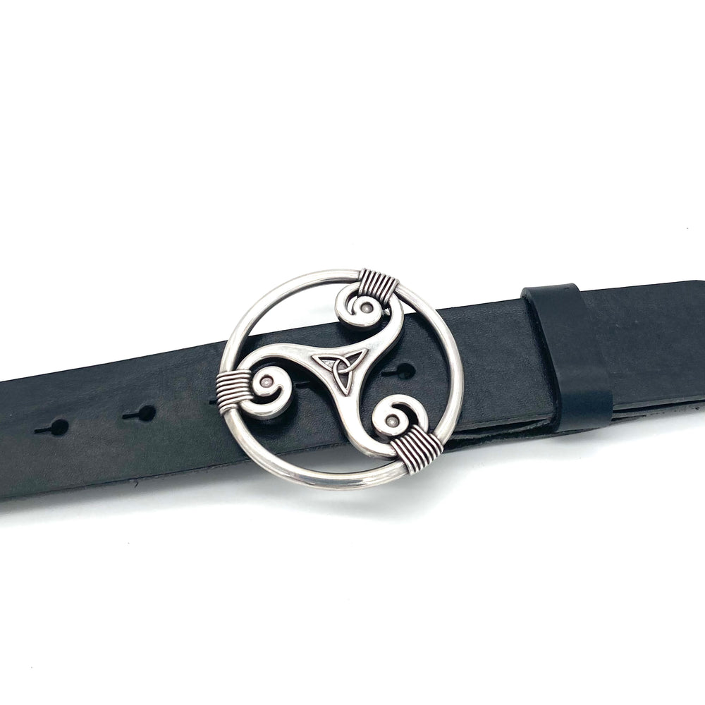 Versilberte Buckle 40mm mit Reifen- und Bummerrang-Motiv