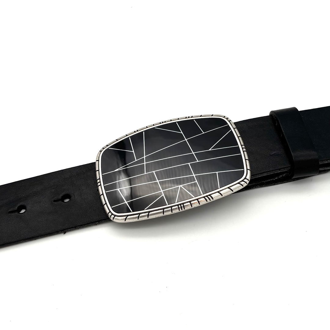 Buckle 40mm Silber geschwärzt