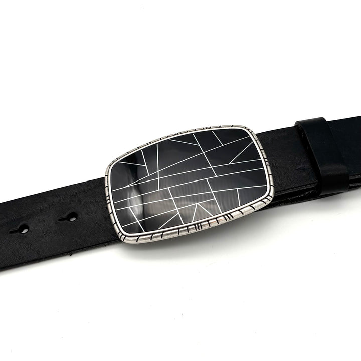 Buckle 40mm Silber geschwärzt