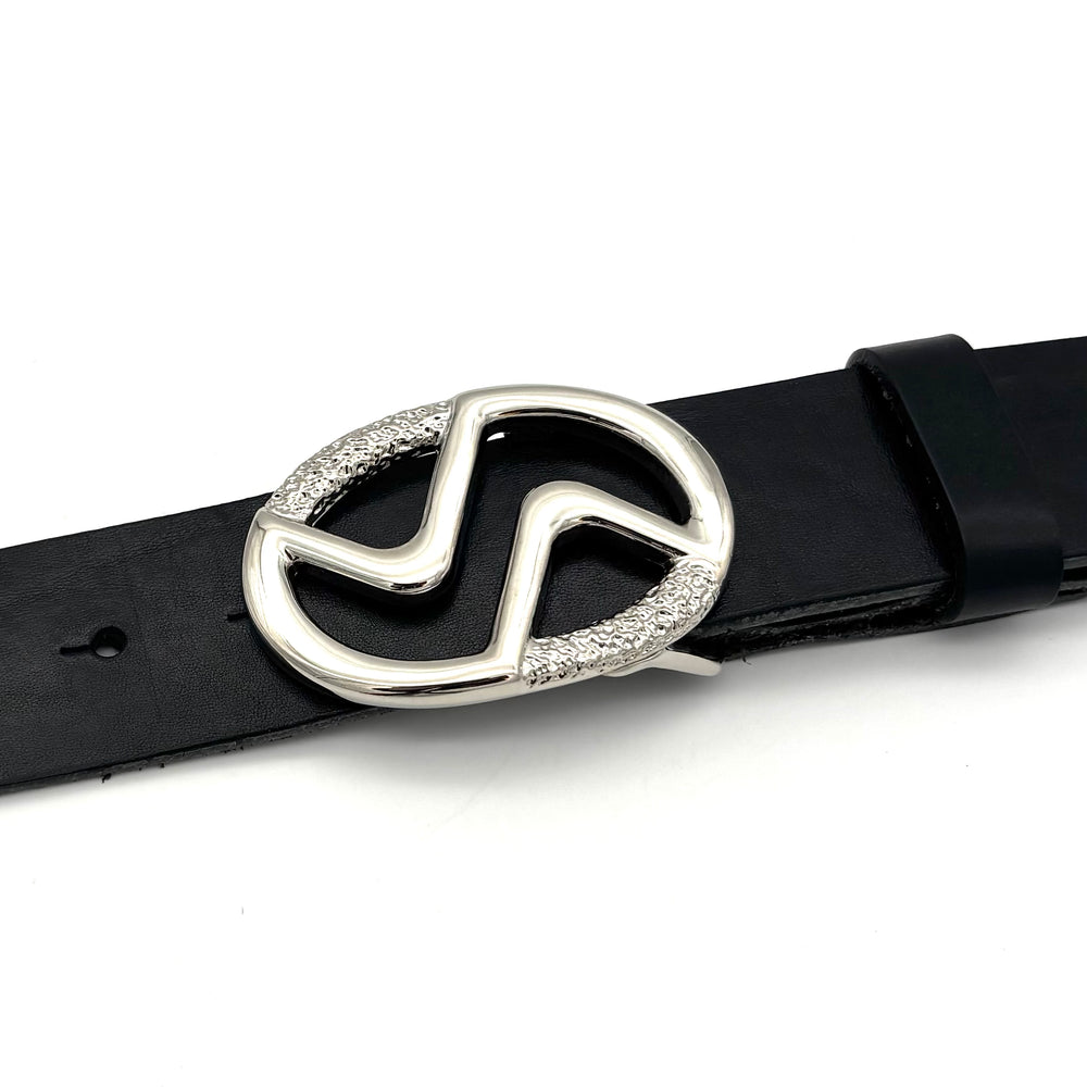 Detailansicht Buckle 40 mm Silber glänzend aus Zinkdruckguss mit glänzender Oberfläche