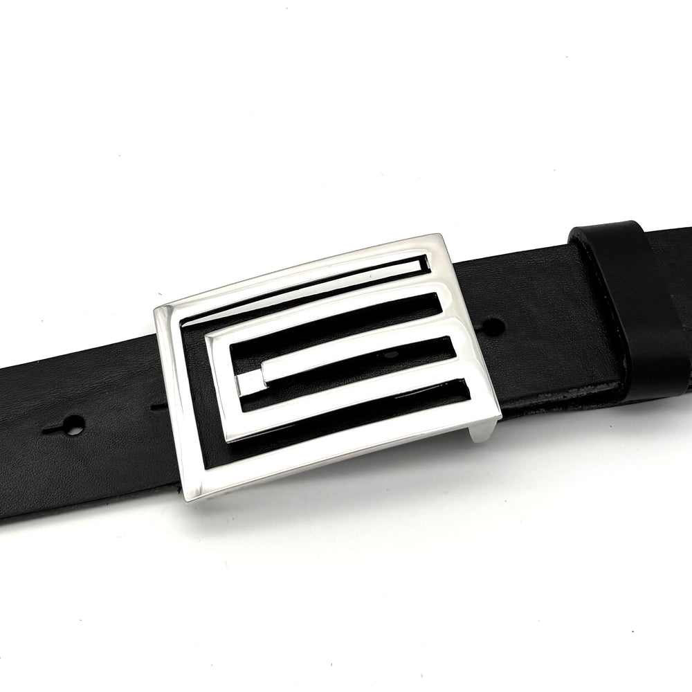 Detailansicht der Buckle 40 mm in Silber mit glänzender Oberfläche aus Zinkdruckguss