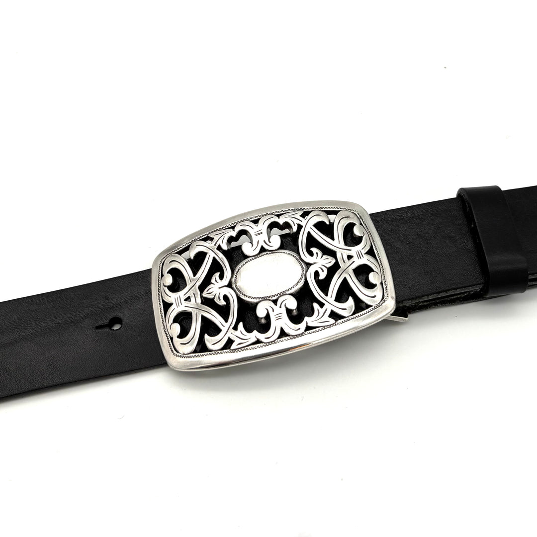 Buckle 40mm in Silber mit geschwärzten Bereichen