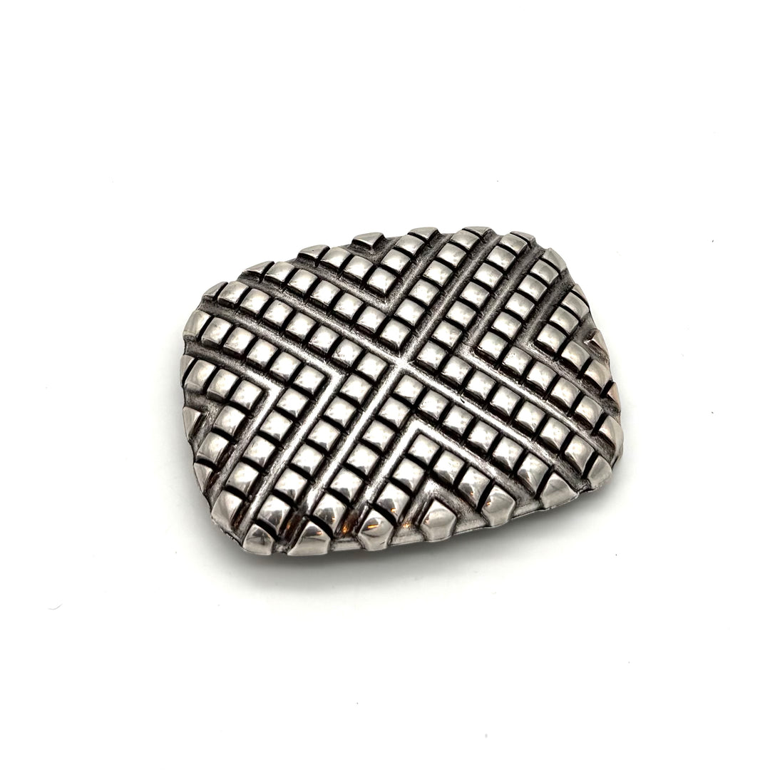 Buckle 40mm versilbert und teilweise geschwärzt