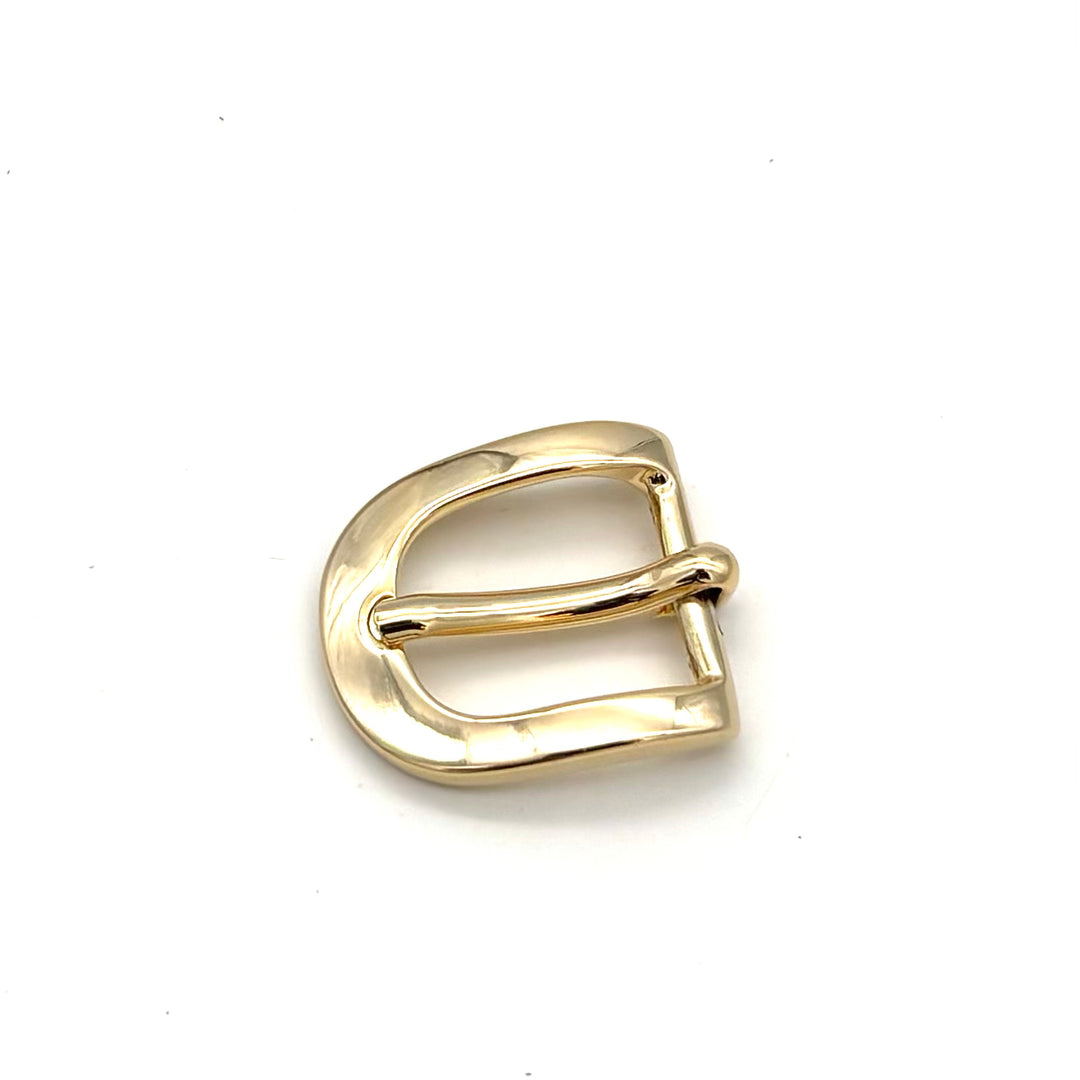 Dornschließe 20 mm Gold glänzend als offene Wechselschließe für Druckknopfgürtel