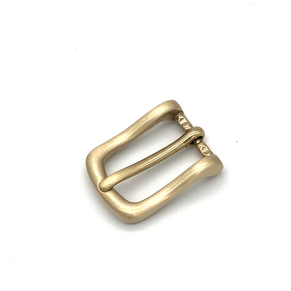 Dornschließe 20mm Gold satiniert aus massivem Messing