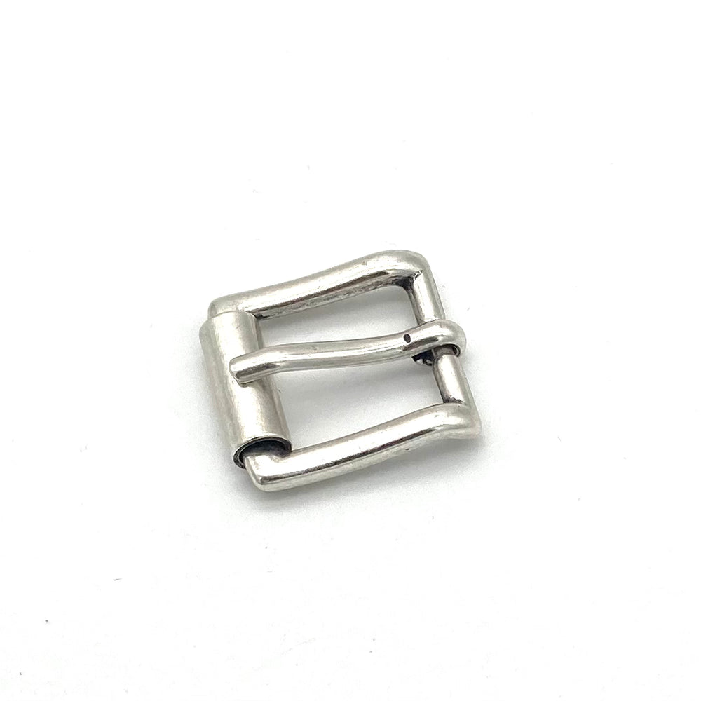 Dornschließe 20mm Silber mit Rollschließe aus massivem Messing