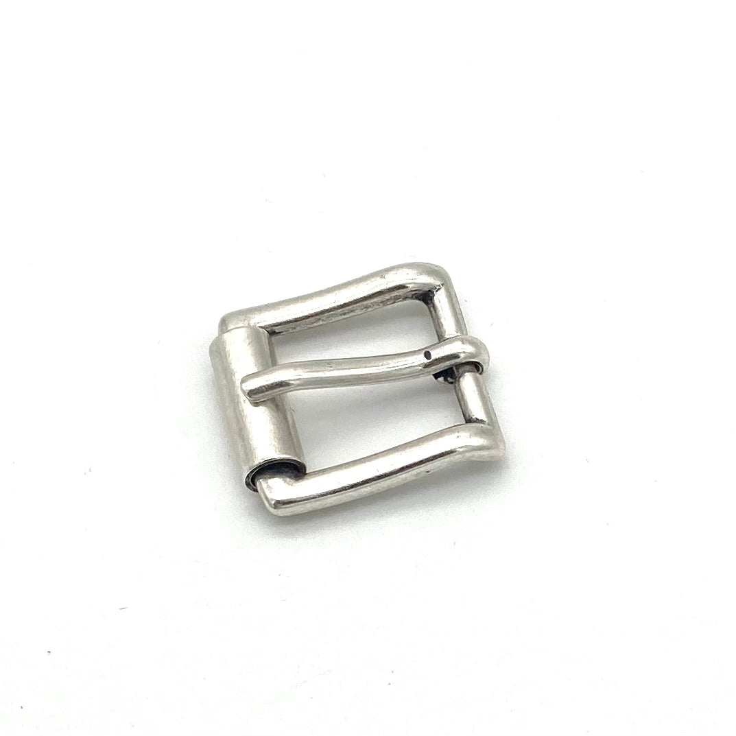 Dornschließe 20mm Silber mit Rollschließe aus massivem Messing