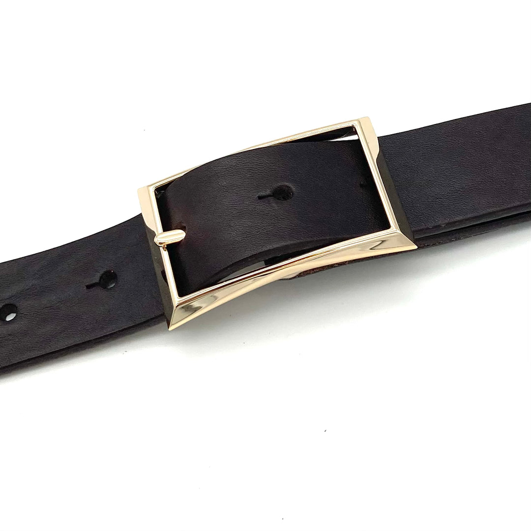Goldene Dornschließe 30mm mit polierter Oberfläche