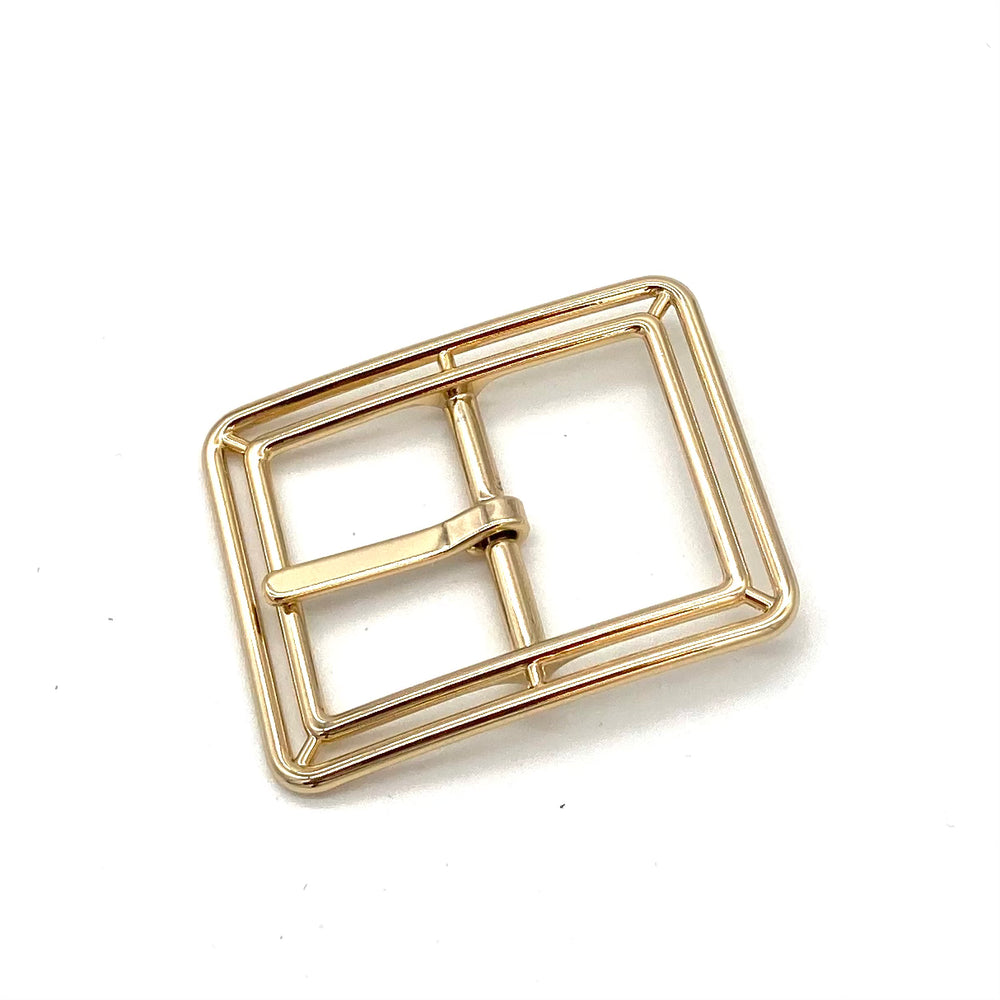 Goldene Wechselschließe 30mm für Druckknopfgürtel