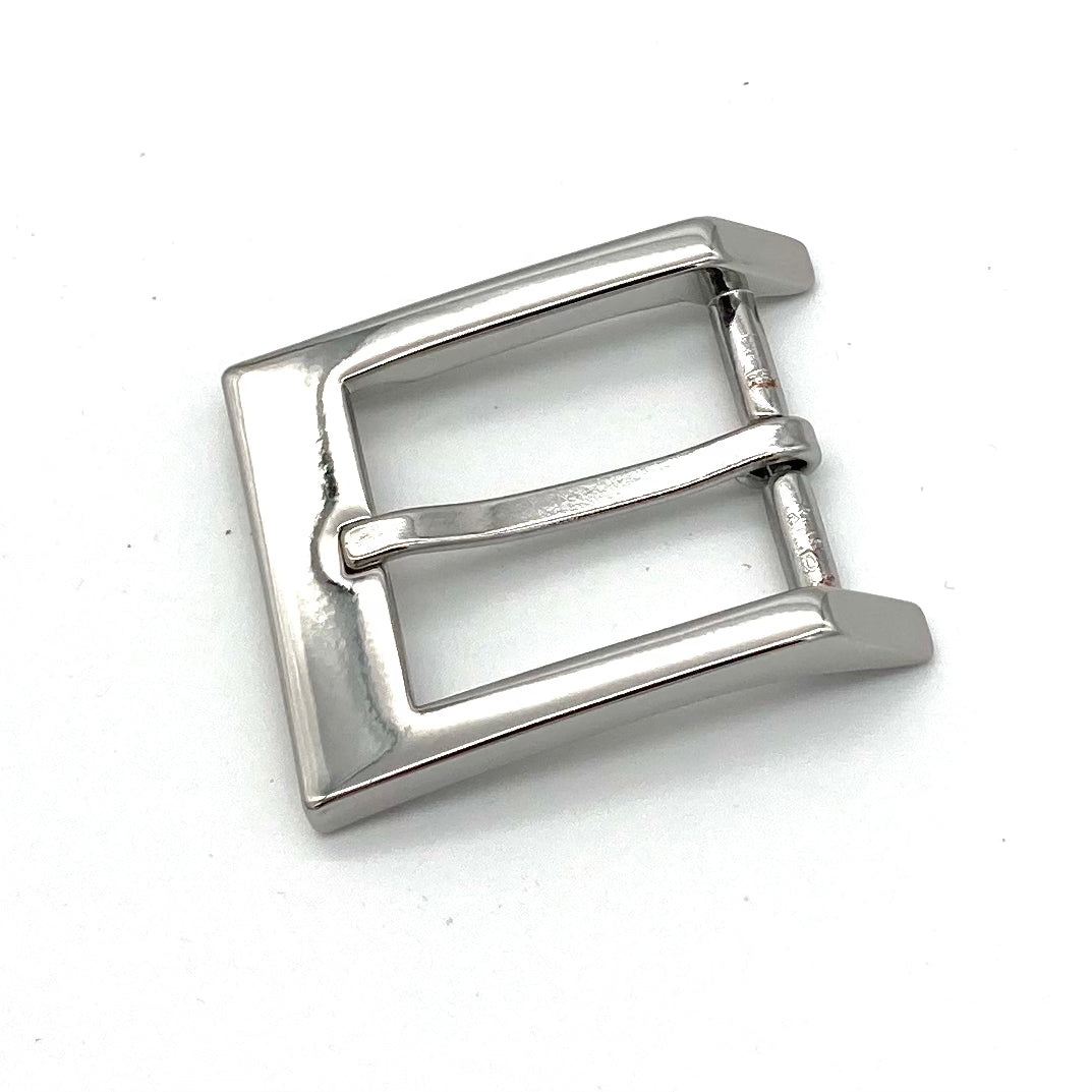 Dornschließe 30mm Silber poliert für Druckknopfgürtel
