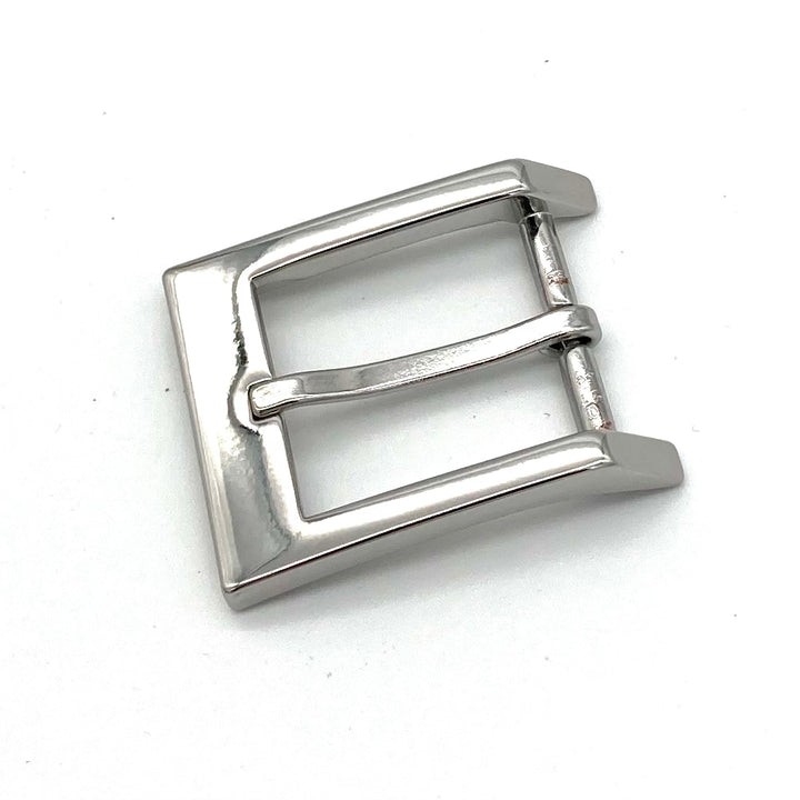 Dornschließe 30mm Silber poliert für Druckknopfgürtel