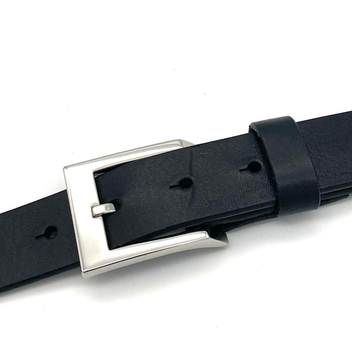 Silberne Wechselschließe 30mm für Gürtelriemen