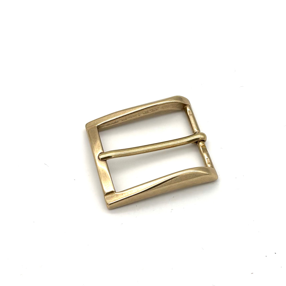 Dornschließe 35 mm Gold matt aus massivem Messing für 35-mm-Druckknopfgürtel