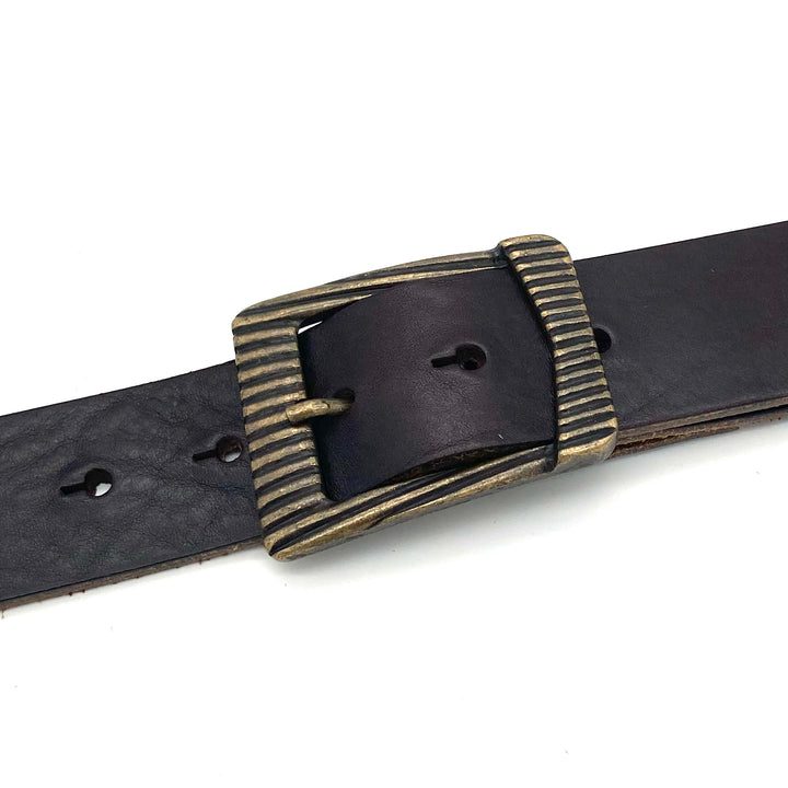 Dornschließe 40 mm Gold geschwärzt matt
