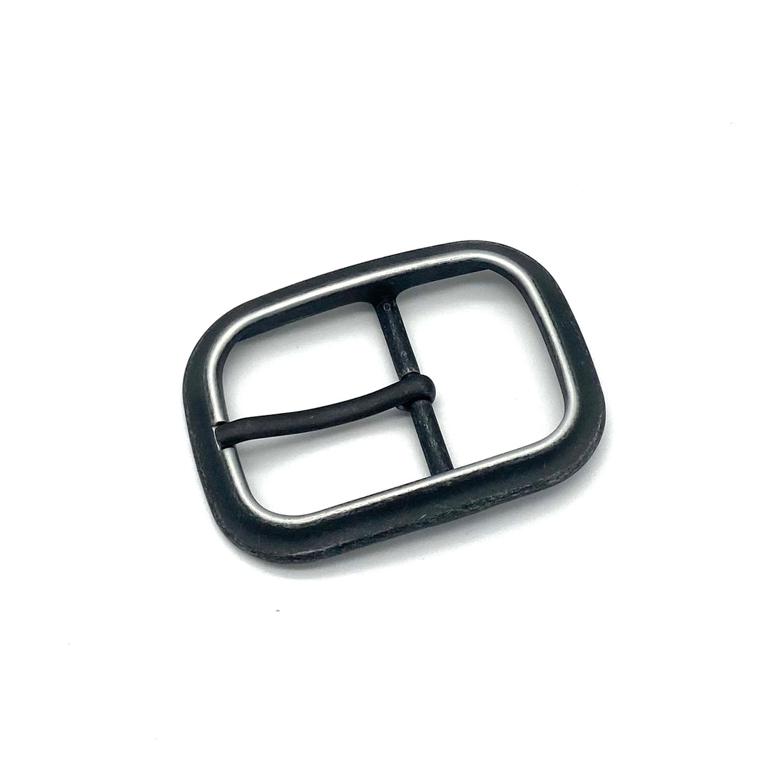 Dornschließe 40mm Schwarz-Silber matt