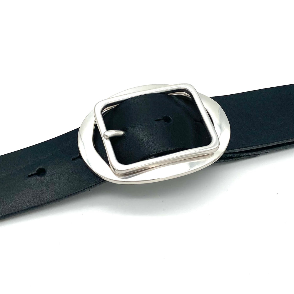 Silberne Dornschließe 40 mm mit glänzender Oberfläche