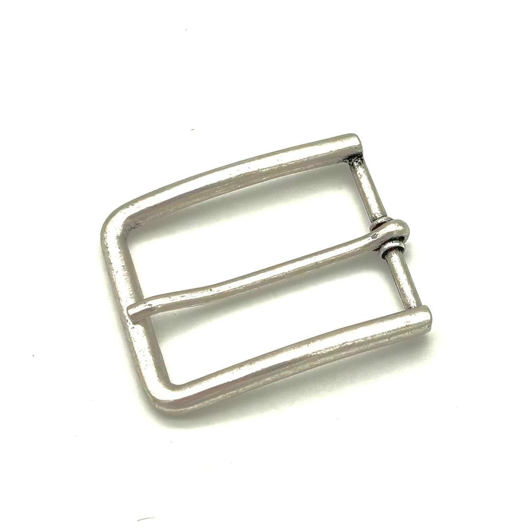 Dornschließe 40 mm Silber matt als offene Wechselschließe für Druckknopfgürtel