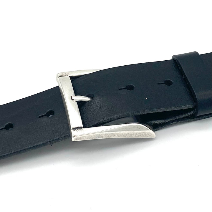 Dornschließe 40mm Silber matt für Druckknopfgürtel