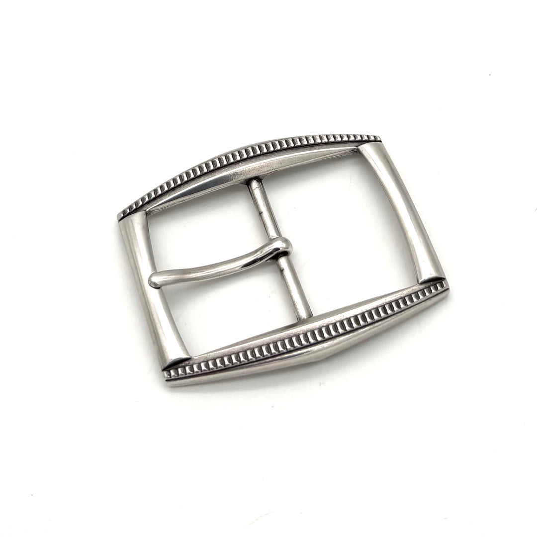 Dornschließe 40 mm Silber versilbert geschlossene Wechselschließe für 40 mm Druckknopfgürtel