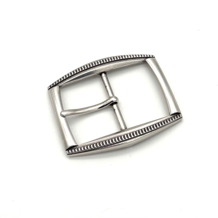 Dornschließe 40 mm Silber versilbert geschlossene Wechselschließe für 40 mm Druckknopfgürtel