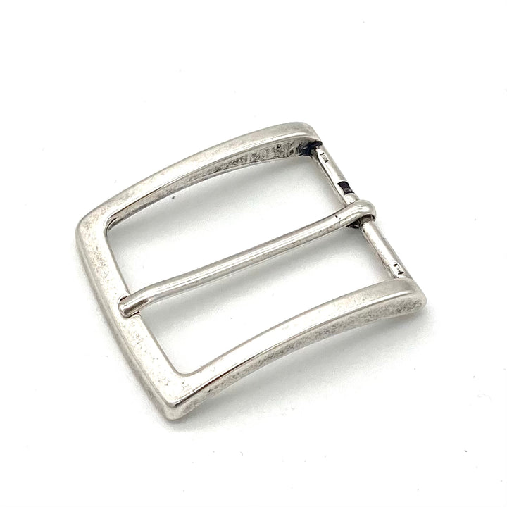 Silberne Wechselschließe 40mm für Gürtelriemen