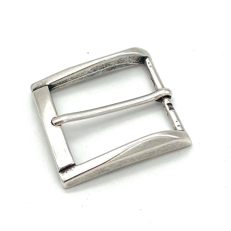 Silberne Wechselschließe 40mm für Gürtelriemen