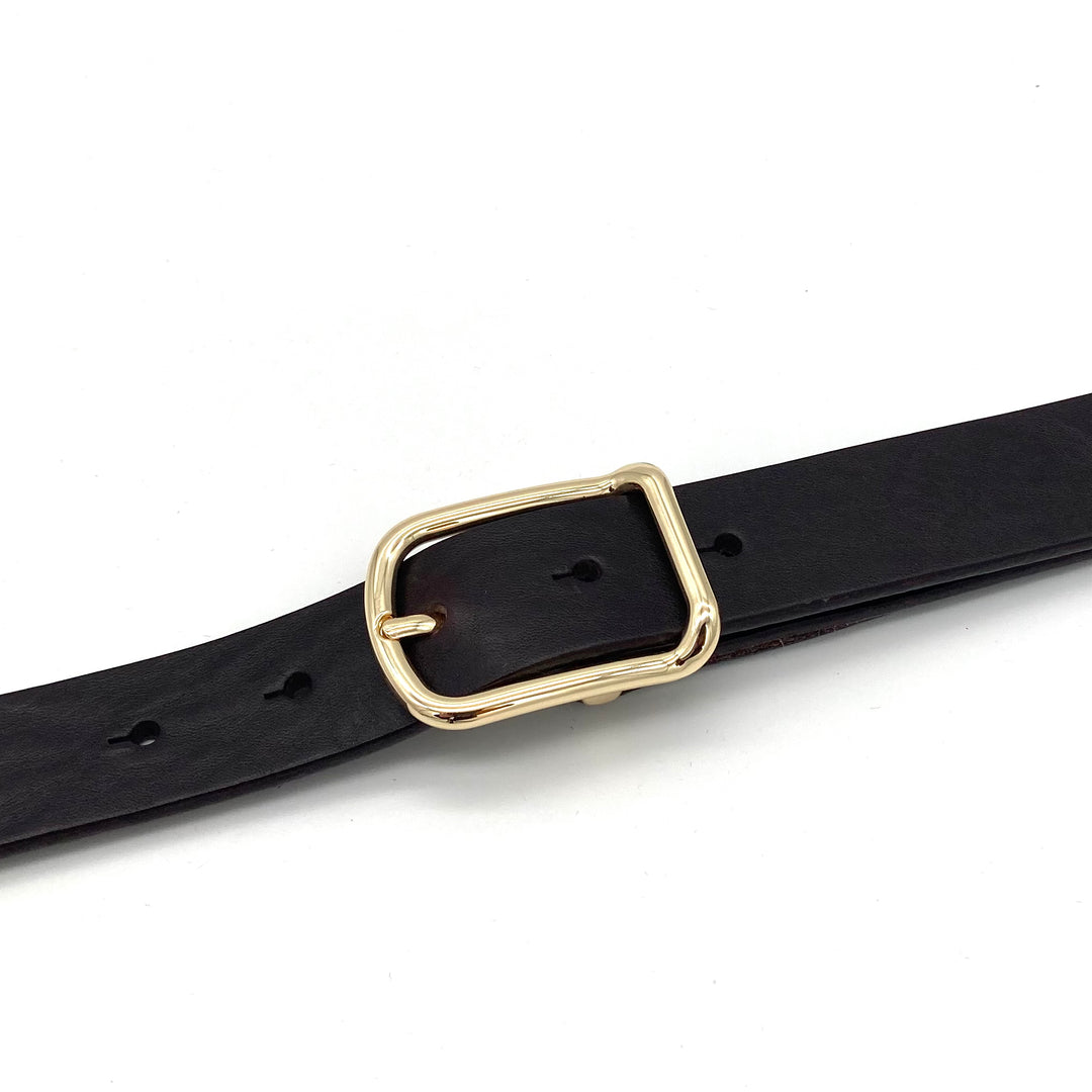 Geschlossene Dornschließe 30mm Gold für Druckknopfgürtel