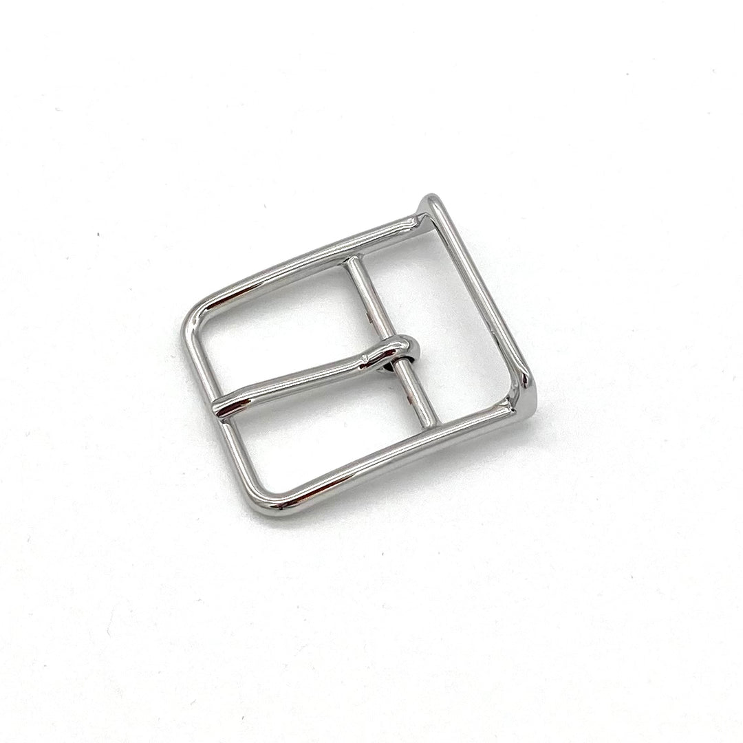 Geschlossene Dornschließe 30mm Silber