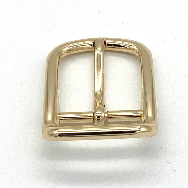 Geschlossene Wechselschließe 30mm in Gold für Druckknopfgürtel